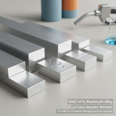 5A02 H14 อัลลูมิเนียมสลัดสี่เสา - ทนทานต่อการกัดกร่อน weldable S10-S80 สําหรับระบบเก็บสารเคมีและน้ํามัน