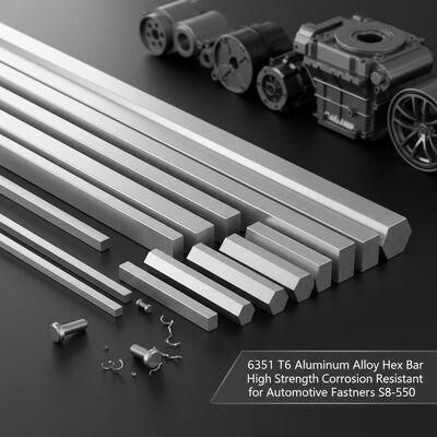 6351 T6 อลูมิเนียมสลัด Hex Bar ความแข็งแรงสูงทนต่อการกัดกร่อนสําหรับเครื่องเชื่อมรถยนต์ S8-S50