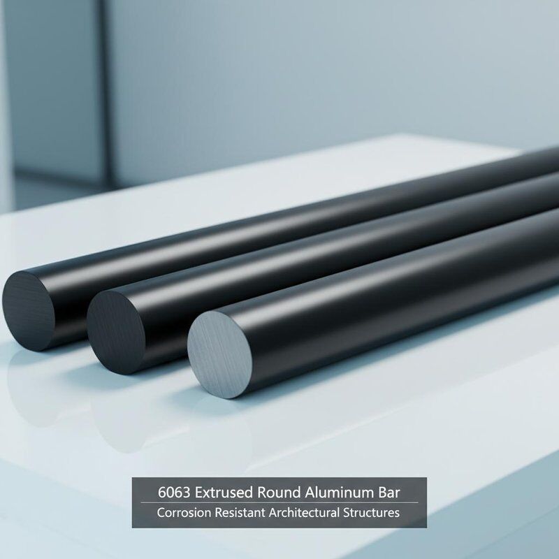 6063 อัลลูมิเนียมพื้นผิว anodized กลมสต๊อกสต๊อกสําหรับโครงสร้างสถาปัตยกรรมทนทานต่อการกัดกร่อน