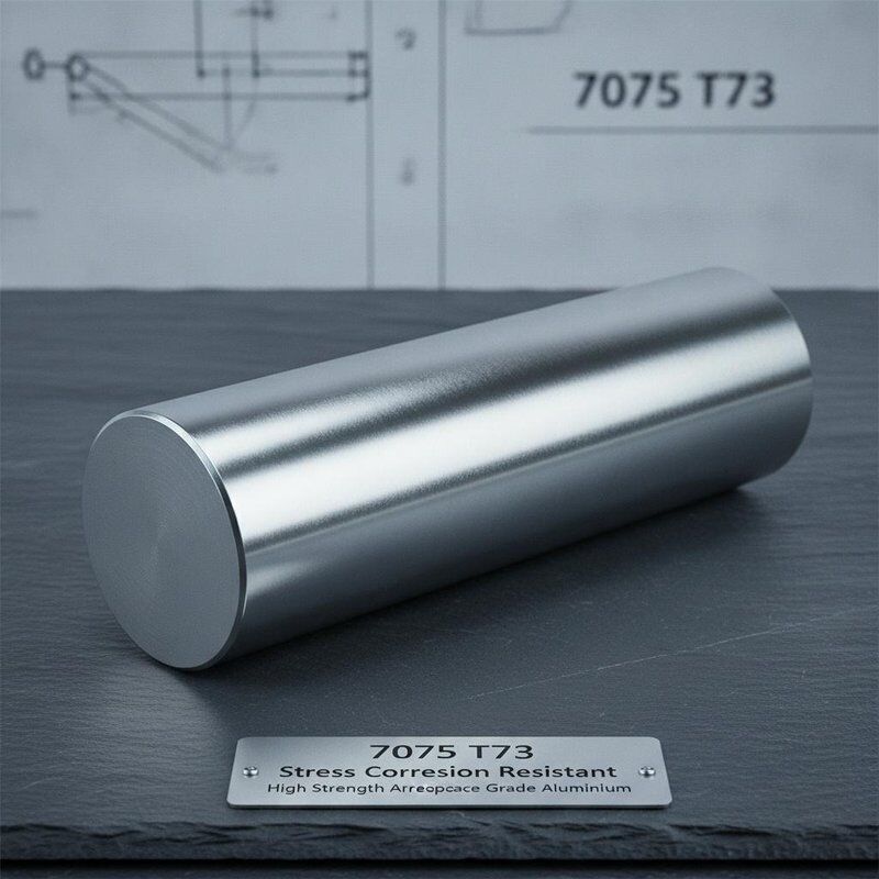 7075 T73 บาร์กลมอลูมิเนียมเกรดการบินและอวกาศที่มีความแข็งแรงสูงทนต่อการกัดกร่อนความเครียด